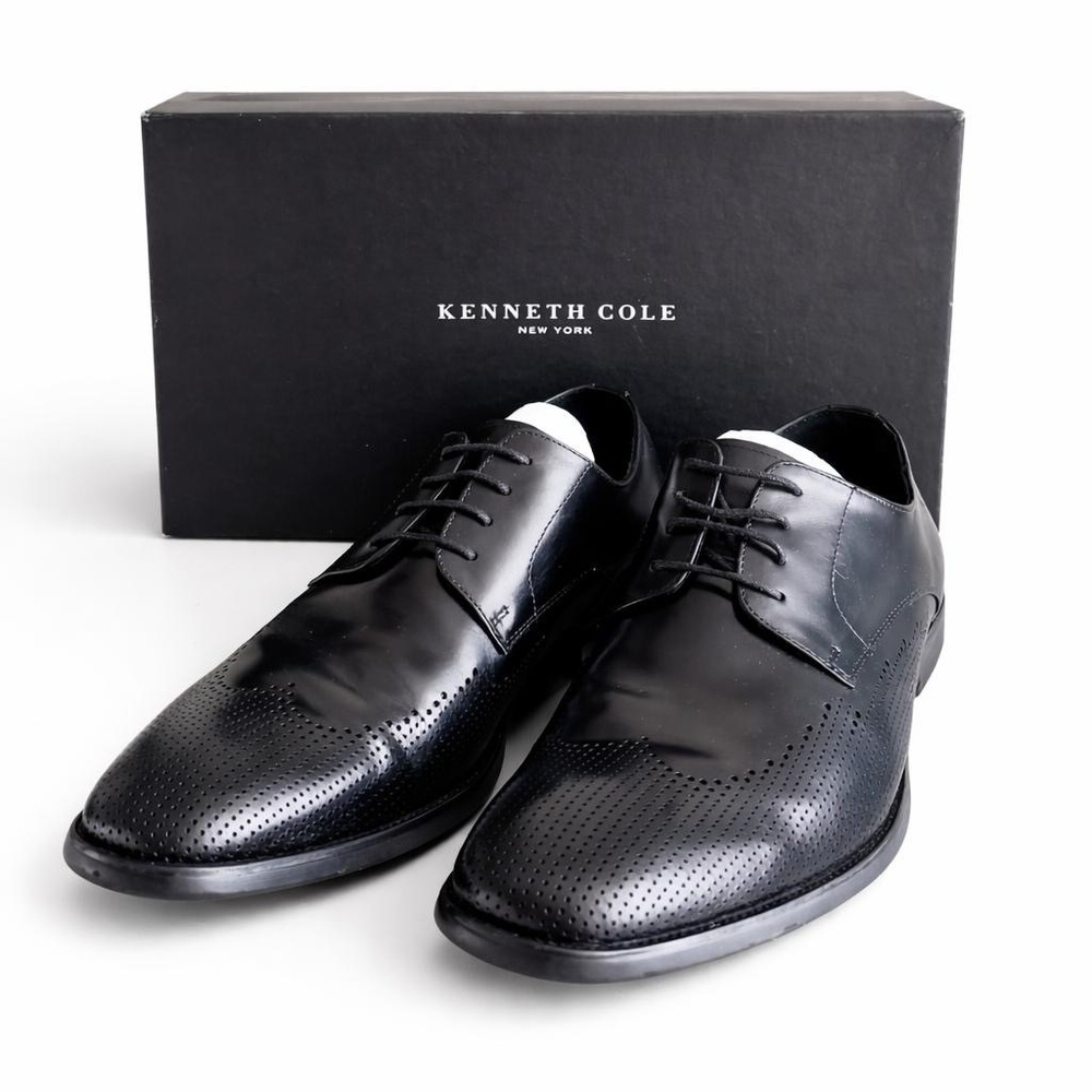 Kenneth Cole New York men's leather Black Oxfords-NIB-never worn
